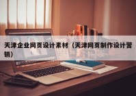 天津企业网页设计素材（天津网页制作设计营销）